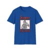 blue T-shirt mockup with Sugar Ray Leonard on it