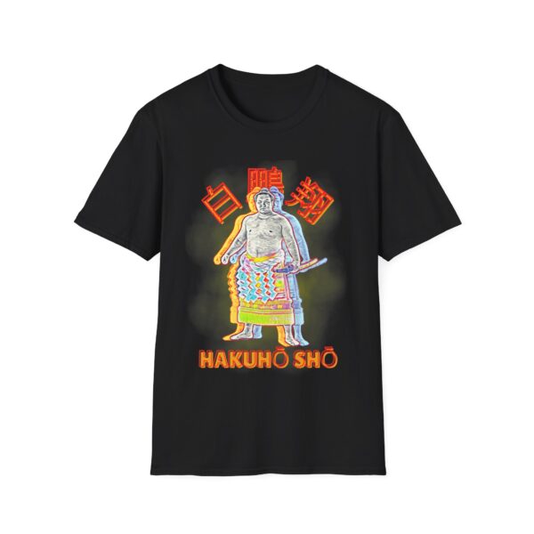 a black t-shirt with the Former sumo grand champion Hakuho Sho