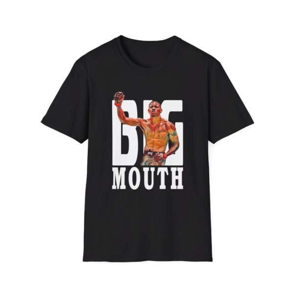 Kevin Holland black T-shirt mockup with the phrase Big Mouth