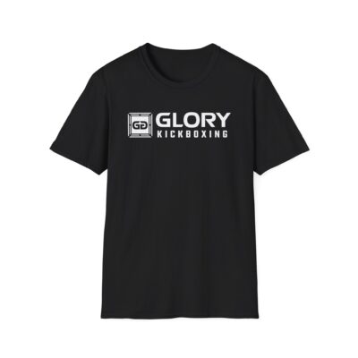 black T-shirt featuring the Glory Kickboxing symbol.