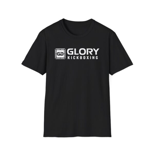 black T-shirt featuring the Glory Kickboxing symbol.