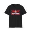 Jean-Claude Van Damme doing a split in No Retreat, No Surrender movie black t-shirt design.