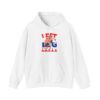 a white hoodie displaying an intense image of Mirko Cro Cop delivering his famous left leg kick, with the phrase 'Left Leg Cemetery'