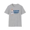 gray version of Aggressive Cuddler cuddling cat BJJ tee