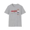 model wearing Comfortable With Uncomfortable Tee during warm-up