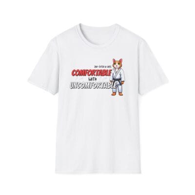 cat in gi and black belt lounging in casual BJJ graphic