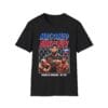 Ankalaev with UFC belt, “Ankalaev vs Pereira UFC 313” MMA tee.