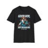 black shirt with strong dog in gi