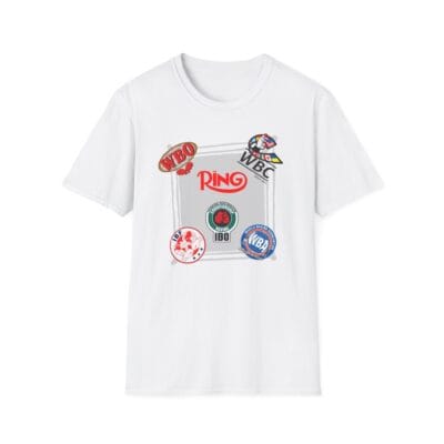 ring with boxing logos – boxing fan tee design