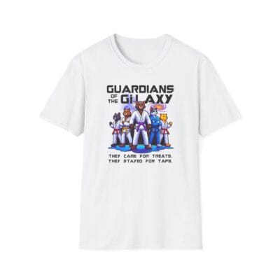 Cats in gi uniforms floating in space – funny Guardians of the Gi-laxy jiu jitsu shirt