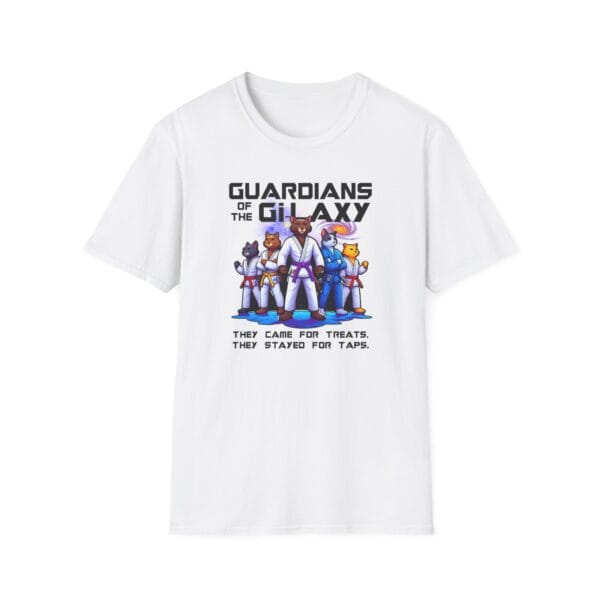 Cats in gi uniforms floating in space – funny Guardians of the Gi-laxy jiu jitsu shirt