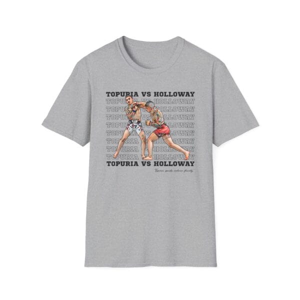 Topuria vs Holloway Violence gray Tee
