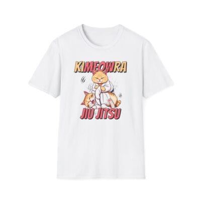 cat securing a kimura on another cat in a playful BJJ graphic