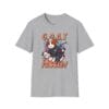gray tee with cow and goat grappling