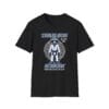 Black tee with raccoon jiujitsu design