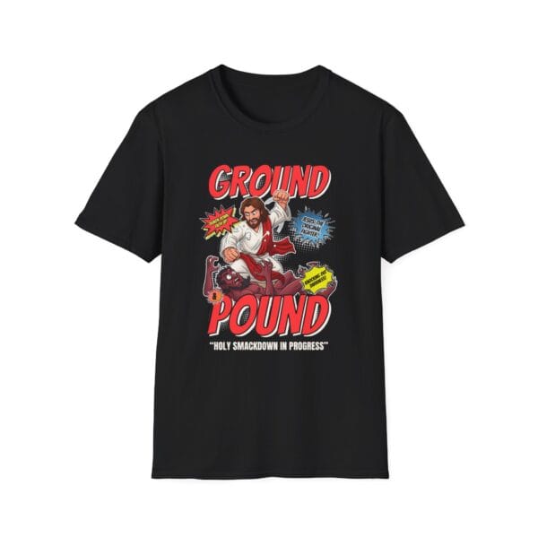 Ground and Pound Tee in black folded