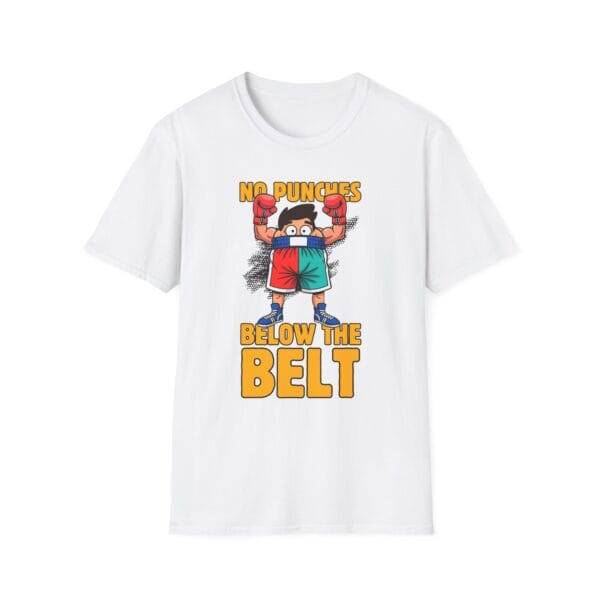 Shy boxer with shorts pulled up covering face modesty design