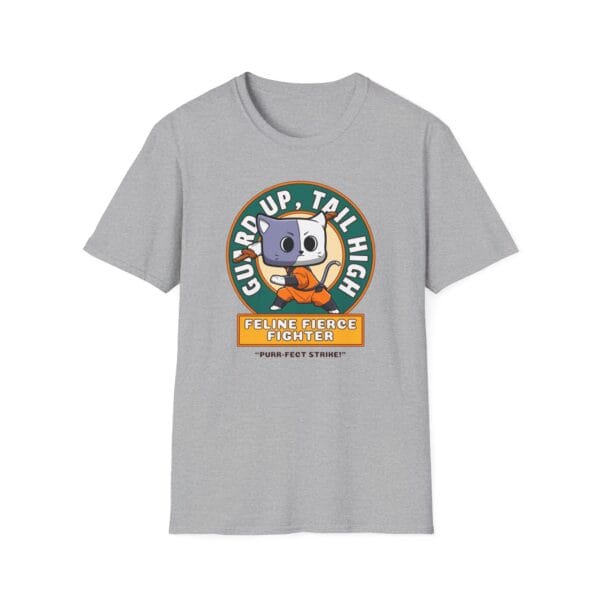 Feline Fighter tee in gray