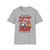 Gray version of Ho Ho Holy Fight Tee design