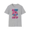 Donut give up boxing pun t-shirt in heather gray
