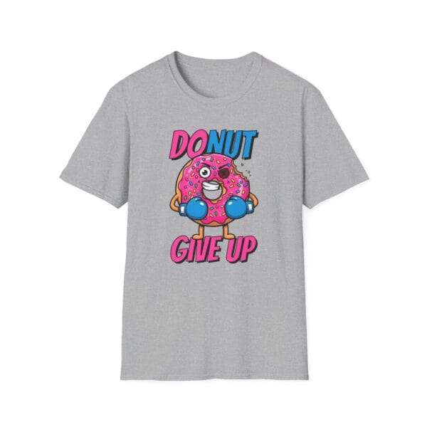 Donut give up boxing pun t-shirt in heather gray