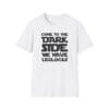 “Come to the Dark Side – We Have Leglocks” in Star Wars font