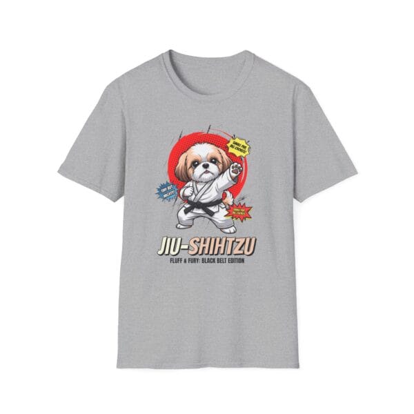Jiu-Shihtzu Tee in heather gray flat lay