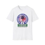 Cartoon astronaut with boxing gloves design