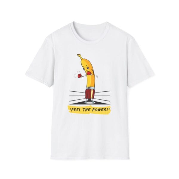 Banana with boxing gloves cartoon design