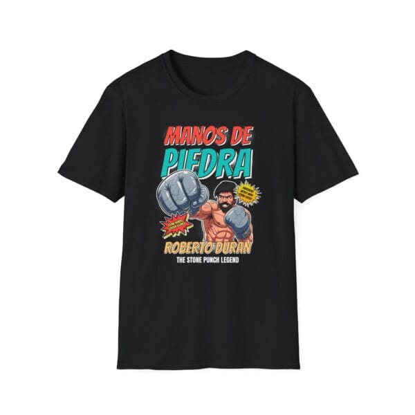 Manos de Piedra Tee in black over training bench