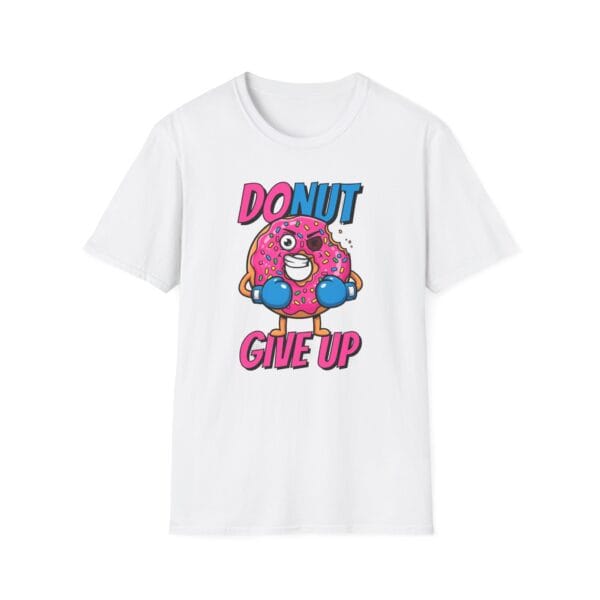 Donut with boxing gloves and black eye smiling fighting design