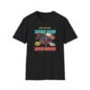 Strike Hard Write Harder Tee in black with notebook beside