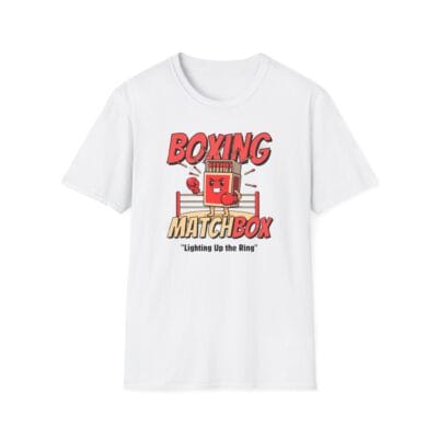 Match box with boxing gloves in boxing ring fighting design