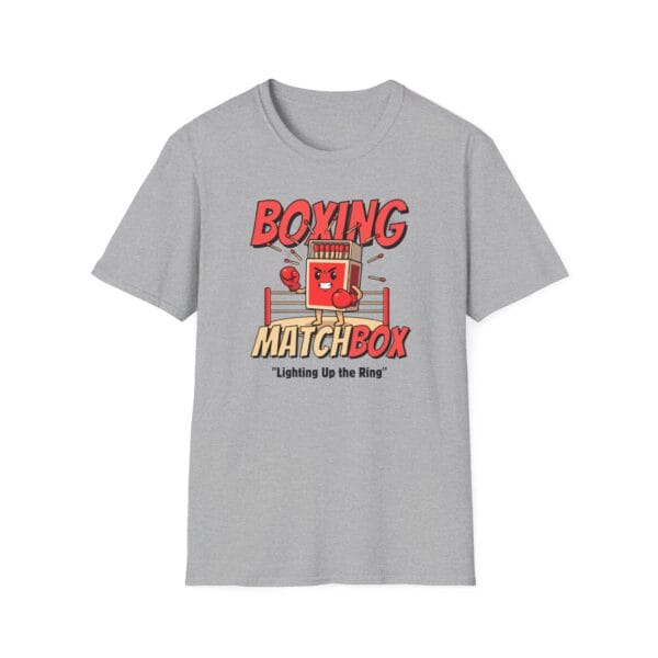 Boxing match box lighting up ring t-shirt in heather gray
