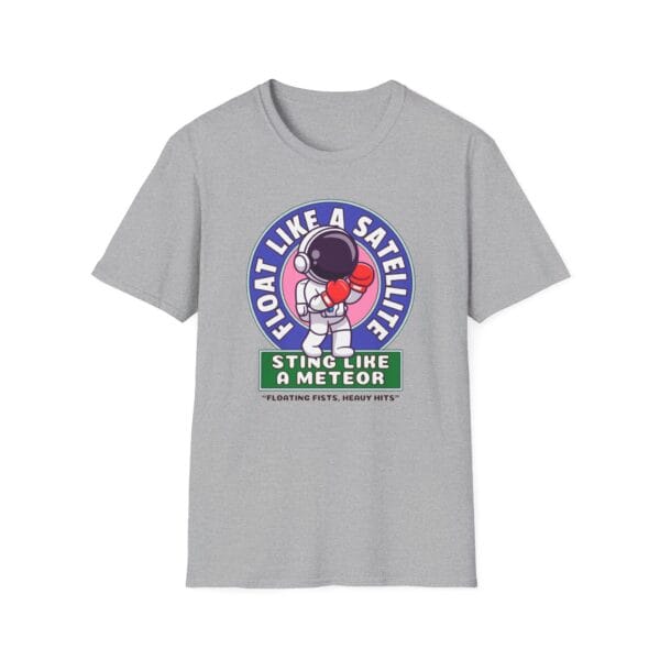 Float Like a Satellite tee in gray
