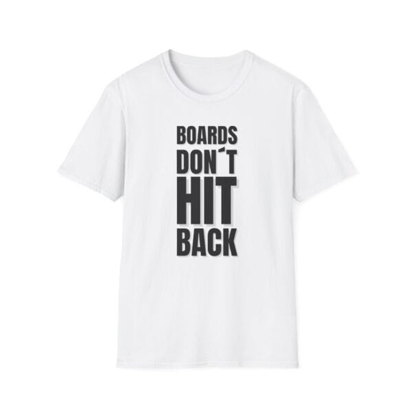 Boards don’t hit back vintage karate quote design