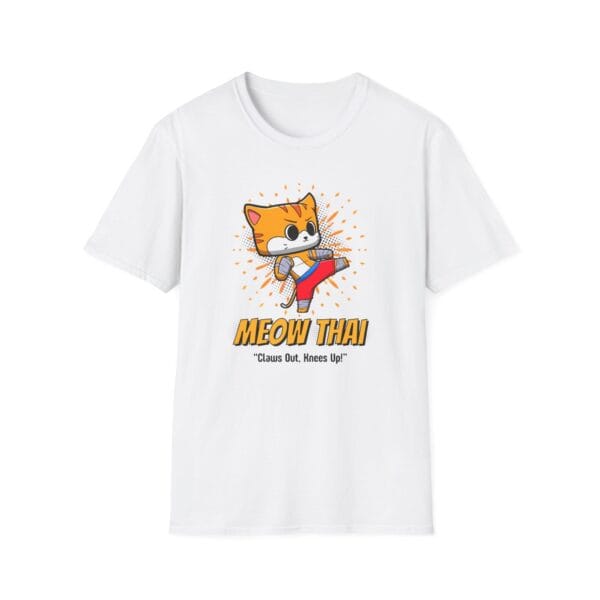 Cat with hand wraps throwing a kick cartoon