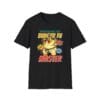 Burger Fu Master Tee in black folded on table