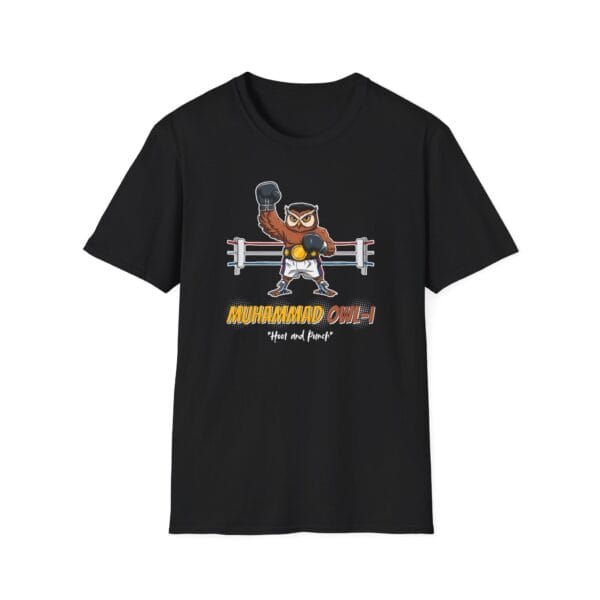 Muhammad Owl-i boxing legend tribute t-shirt in black